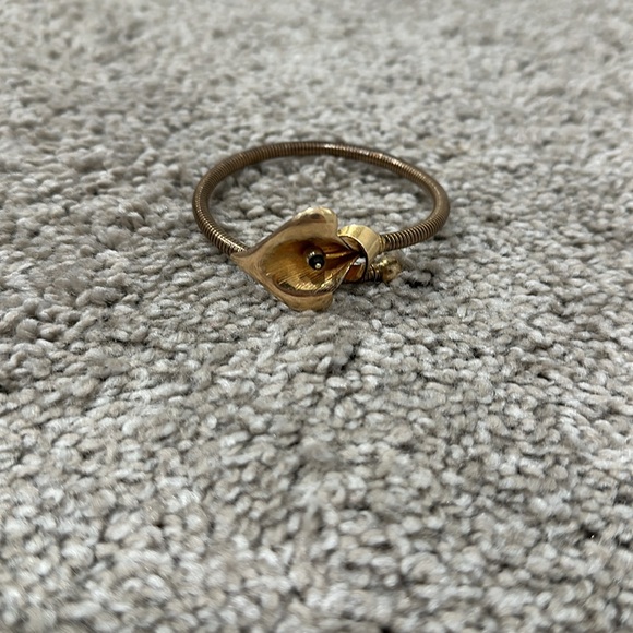 Vintage Art Deco FORSTNER Calla Lily Bracelet Snake Coil Omega Wrap - Picture 8 of 8